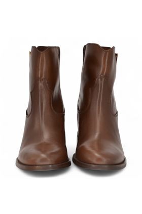 Tronchetto donna in pelle colore cuoio. J HERO | 2767-MARRONE